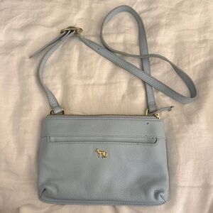 ✨ Emma Fox Sky Blue Leather Crossbody Bag — Wallet Wristlet Included — OS EUC ✨